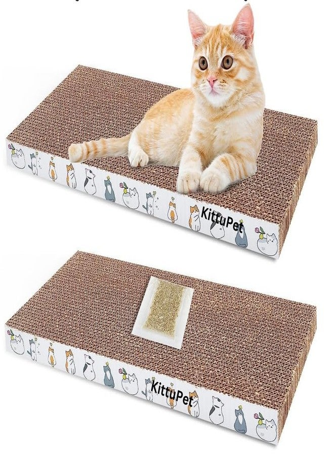 KittuPet Cat Scratch Pad, Cat Scratcher Cardboard,Reversible,Durable Recyclable Cardboard, Premium Scratch, Suitable for Cats to Rest (Pack of 1) - Image 1